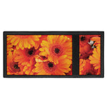 Orange Daisy Flower Print Trifold Wallet