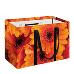 Orange Daisy Flower Print Utility Tote Bag