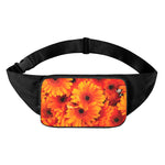 Orange Daisy Flower Print Waist Bag
