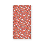 Orange Doodle Bull Terrier Pattern Print Baby Crib Sheet