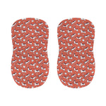 Orange Doodle Bull Terrier Pattern Print Bar Stool Covers