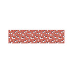 Orange Doodle Bull Terrier Pattern Print Bed Runner