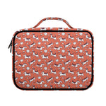 Orange Doodle Bull Terrier Pattern Print Briefcase Bible Bag