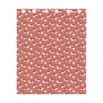 Orange Doodle Bull Terrier Pattern Print Curtain