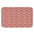Orange Doodle Bull Terrier Pattern Print Indoor Door Mat