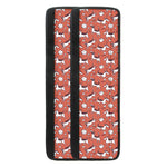 Orange Doodle Bull Terrier Pattern Print Refrigerator Handle Covers