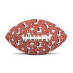 Orange Doodle Bull Terrier Pattern Print Rugby Ball