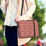 Orange Doodle Bull Terrier Pattern Print Shoulder Strap Bible Bag
