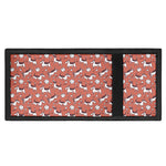 Orange Doodle Bull Terrier Pattern Print Trifold Wallet