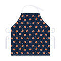 Orange Fox Pattern Print Adjustable Apron