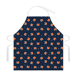 Orange Fox Pattern Print Adjustable Apron