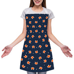 Orange Fox Pattern Print Adjustable Apron