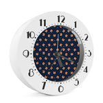 Orange Fox Pattern Print Alarm Clock