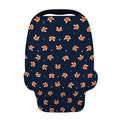 Orange Fox Pattern Print Baby Seat Cover