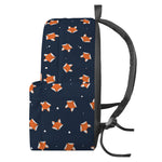 Orange Fox Pattern Print Backpack
