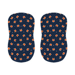 Orange Fox Pattern Print Bar Stool Covers