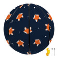 Orange Fox Pattern Print Basketball