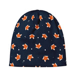 Orange Fox Pattern Print Beanie