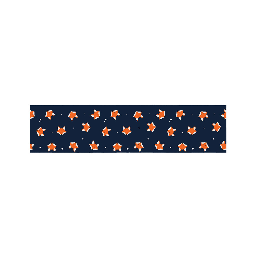 Orange Fox Pattern Print Bed Runner