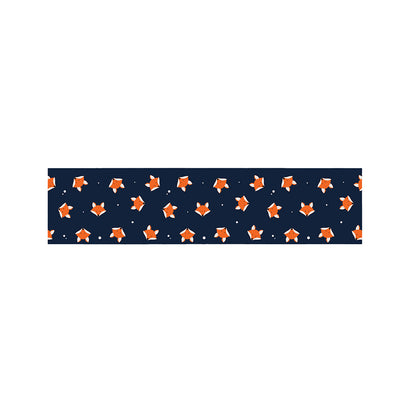 Orange Fox Pattern Print Bed Runner