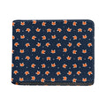 Orange Fox Pattern Print Bifold Wallet