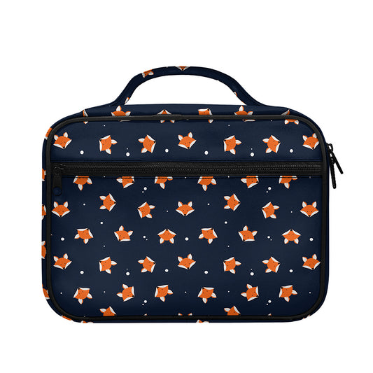 Orange Fox Pattern Print Briefcase Bible Bag