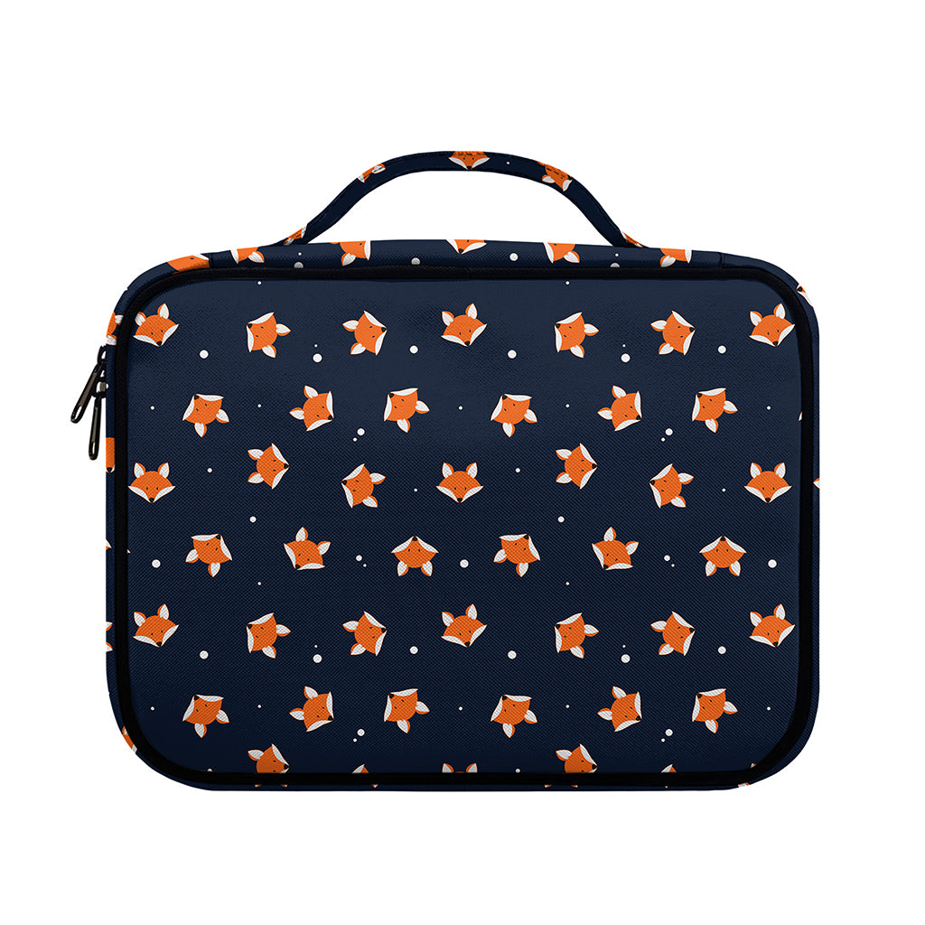 Orange Fox Pattern Print Briefcase Bible Bag