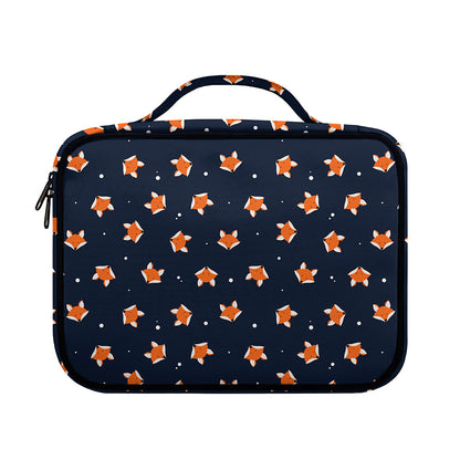 Orange Fox Pattern Print Briefcase Bible Bag