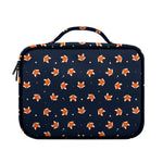 Orange Fox Pattern Print Briefcase Bible Bag