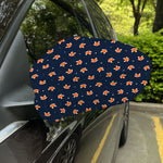 Orange Fox Pattern Print Car Side Mirror Covers
