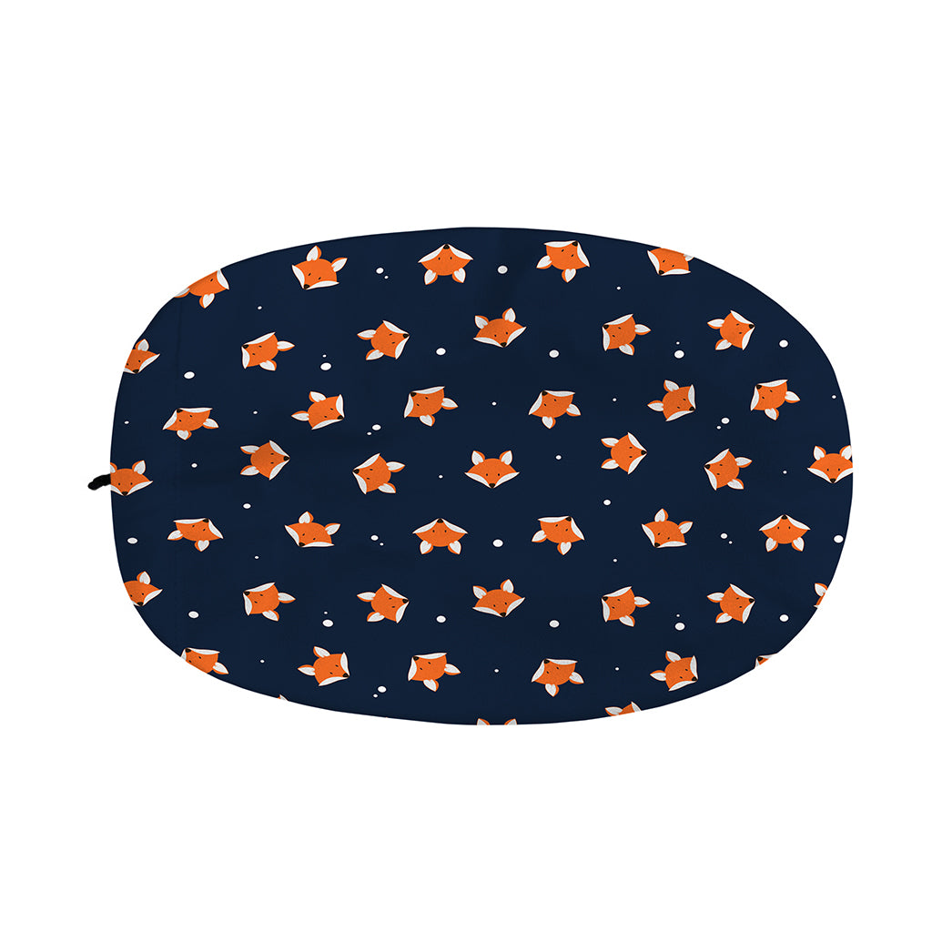 Orange Fox Pattern Print Car Side Mirror Covers