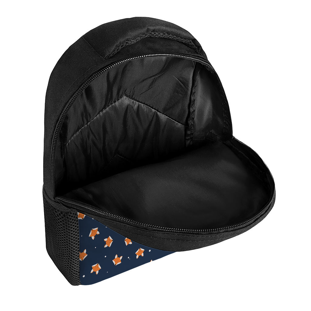 Orange Fox Pattern Print Casual Backpack