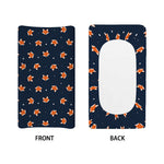 Orange Fox Pattern Print Changing Pad Cover