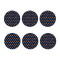 Orange Fox Pattern Print Coaster Set