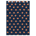 Orange Fox Pattern Print Curtain