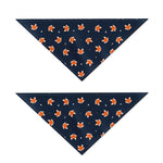 Orange Fox Pattern Print Dog Bandana