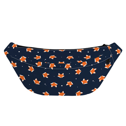 Orange Fox Pattern Print Fanny Pack