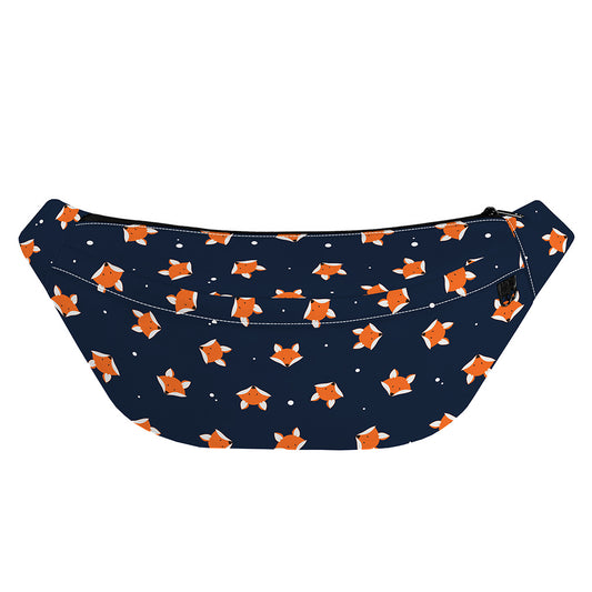 Orange Fox Pattern Print Fanny Pack