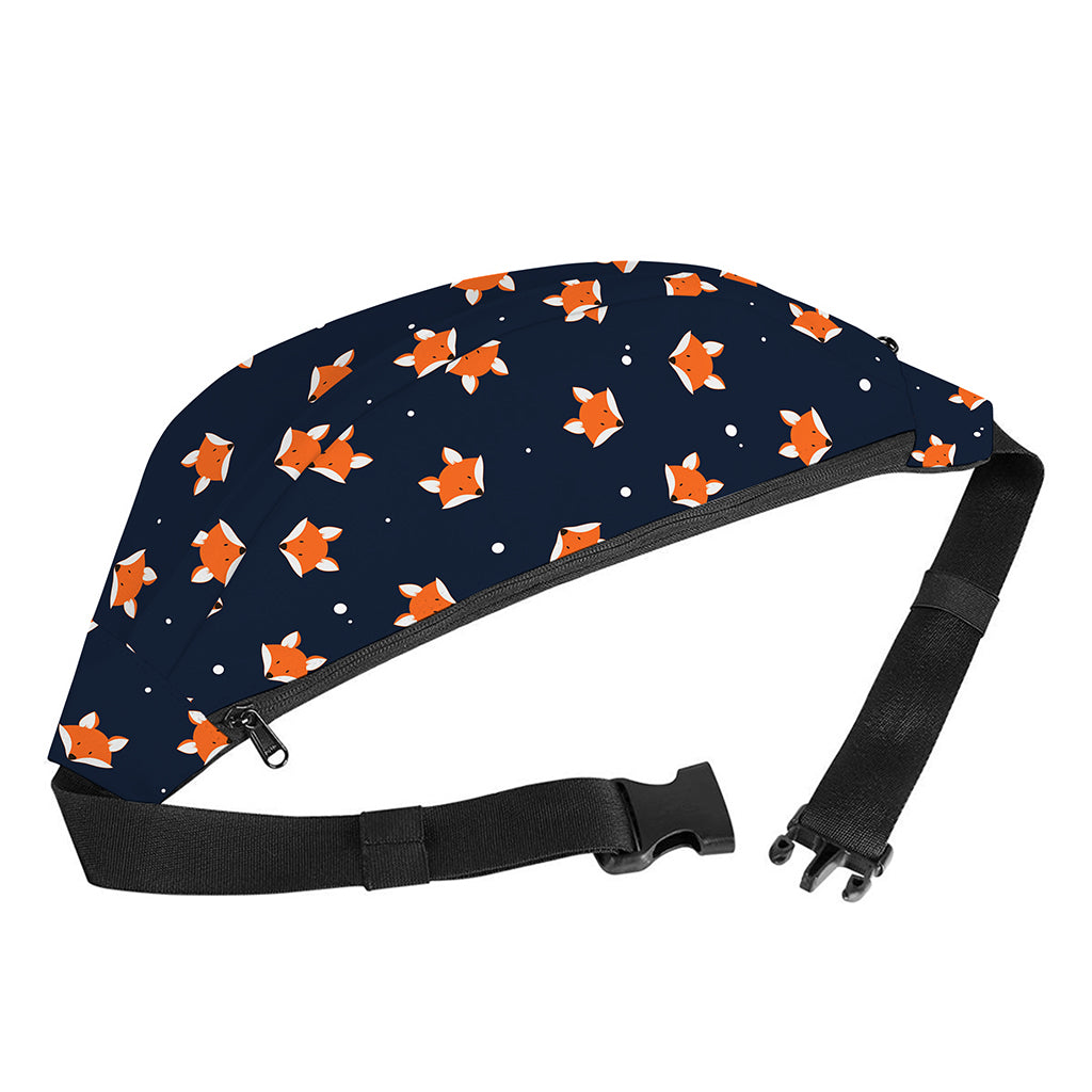 Orange Fox Pattern Print Fanny Pack