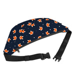 Orange Fox Pattern Print Fanny Pack
