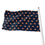 Orange Fox Pattern Print Flag