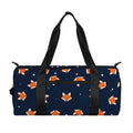 Orange Fox Pattern Print Gym Bag
