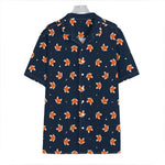 Orange Fox Pattern Print Hawaiian Shirt