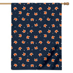 Orange Fox Pattern Print House Flag