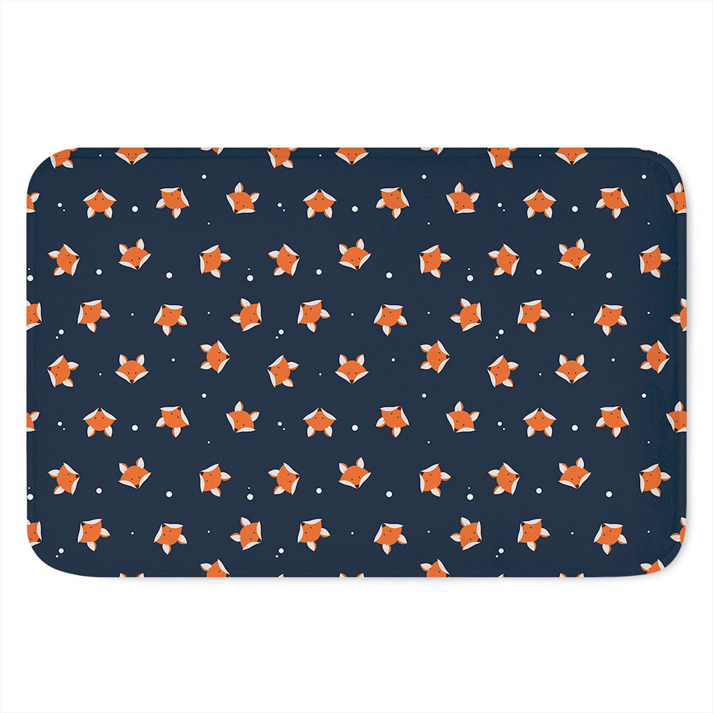 Orange Fox Pattern Print Indoor Door Mat