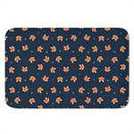 Orange Fox Pattern Print Indoor Door Mat