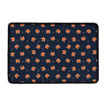 Orange Fox Pattern Print Kitchen Mat