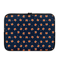 Orange Fox Pattern Print Laptop Sleeve