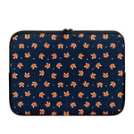 Orange Fox Pattern Print Laptop Sleeve