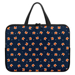 Orange Fox Pattern Print Laptop Sleeve With Handle